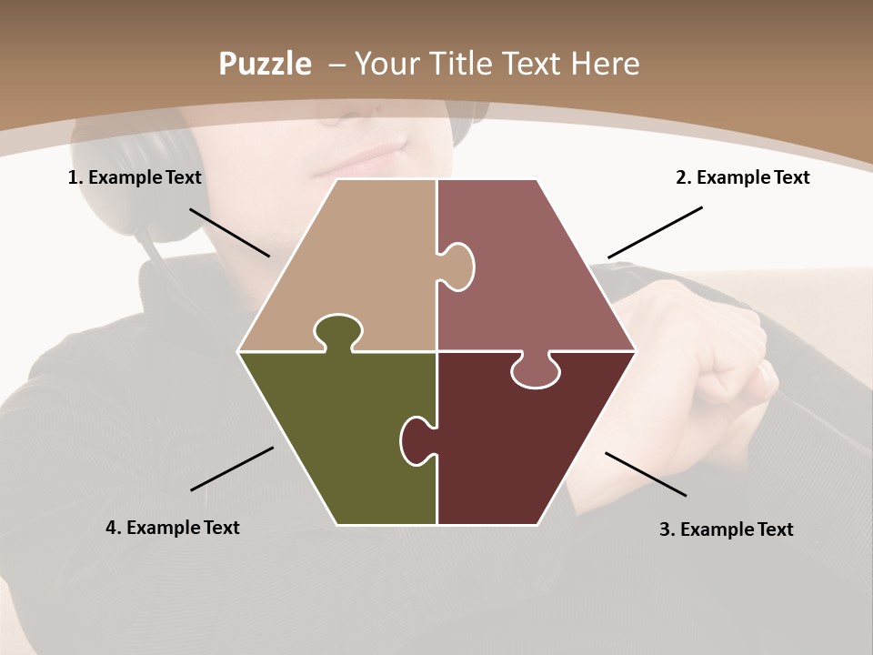 Relaxation Smiling Male PowerPoint Template