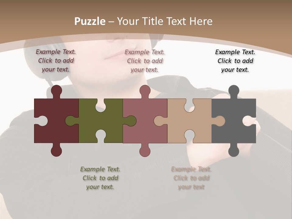 Relaxation Smiling Male PowerPoint Template