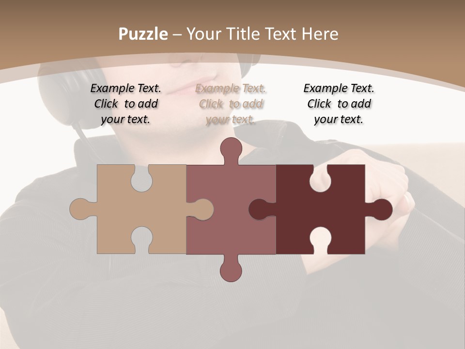 Relaxation Smiling Male PowerPoint Template