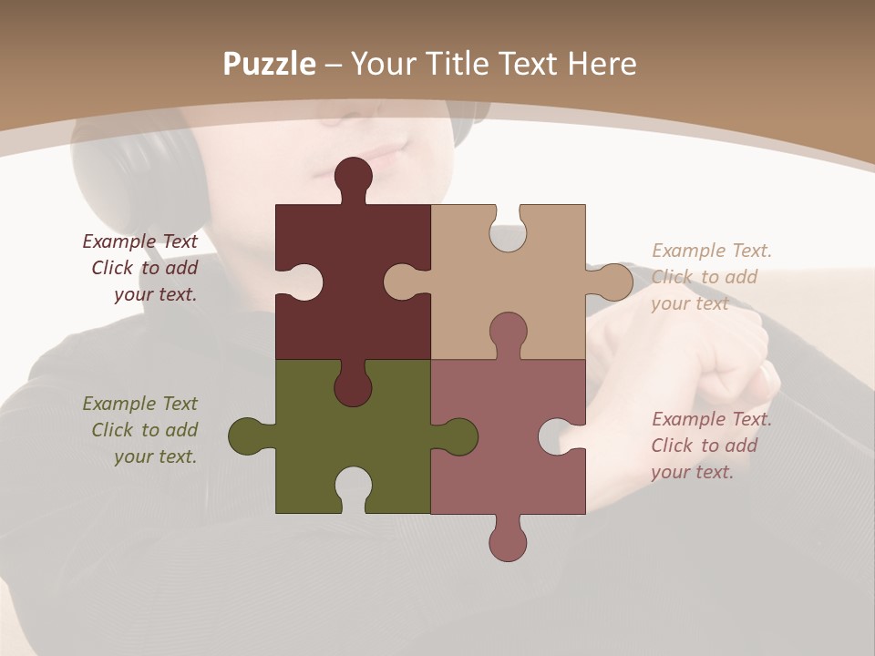 Relaxation Smiling Male PowerPoint Template