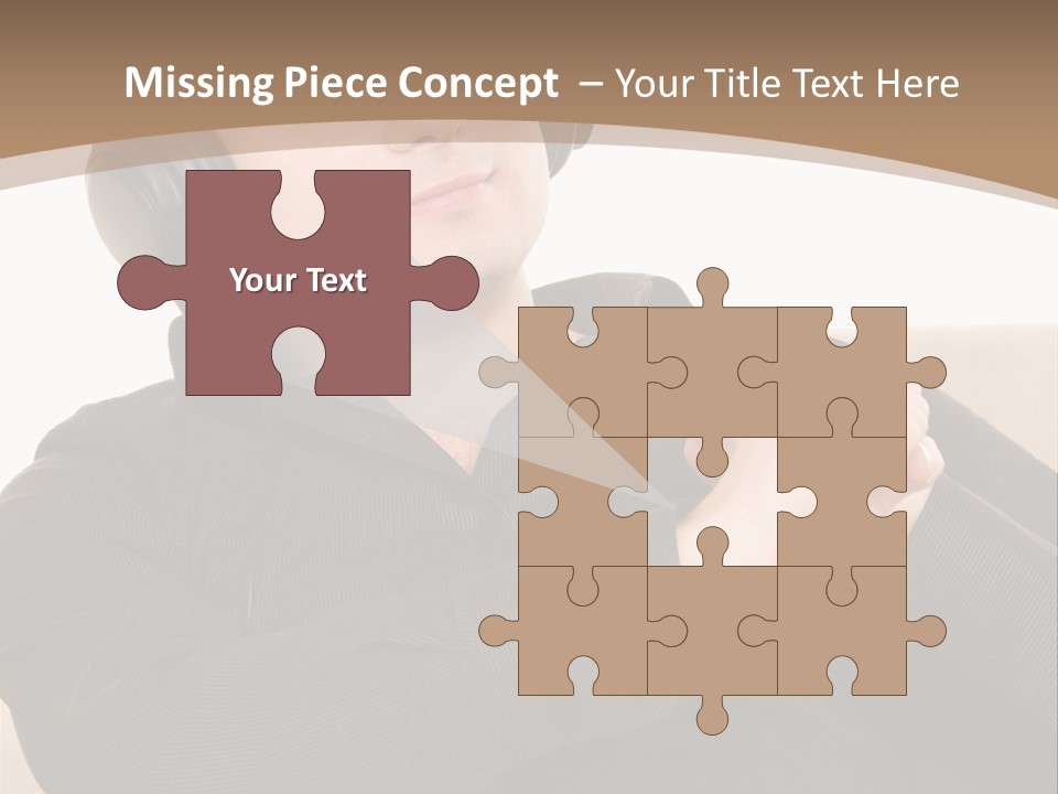 Relaxation Smiling Male PowerPoint Template