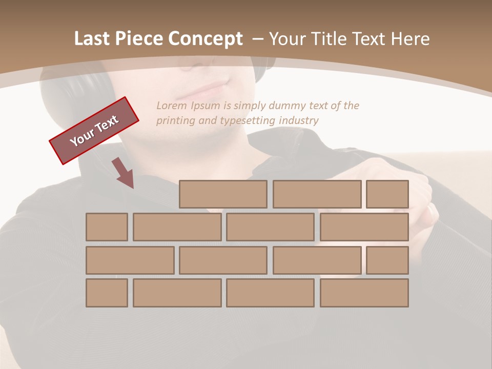 Relaxation Smiling Male PowerPoint Template