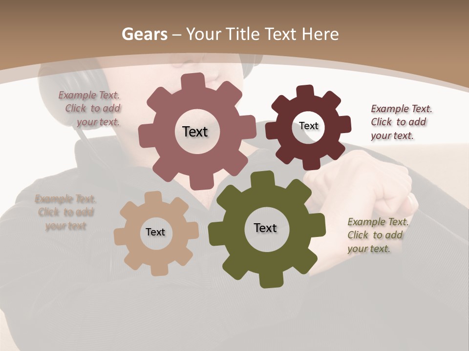 Relaxation Smiling Male PowerPoint Template