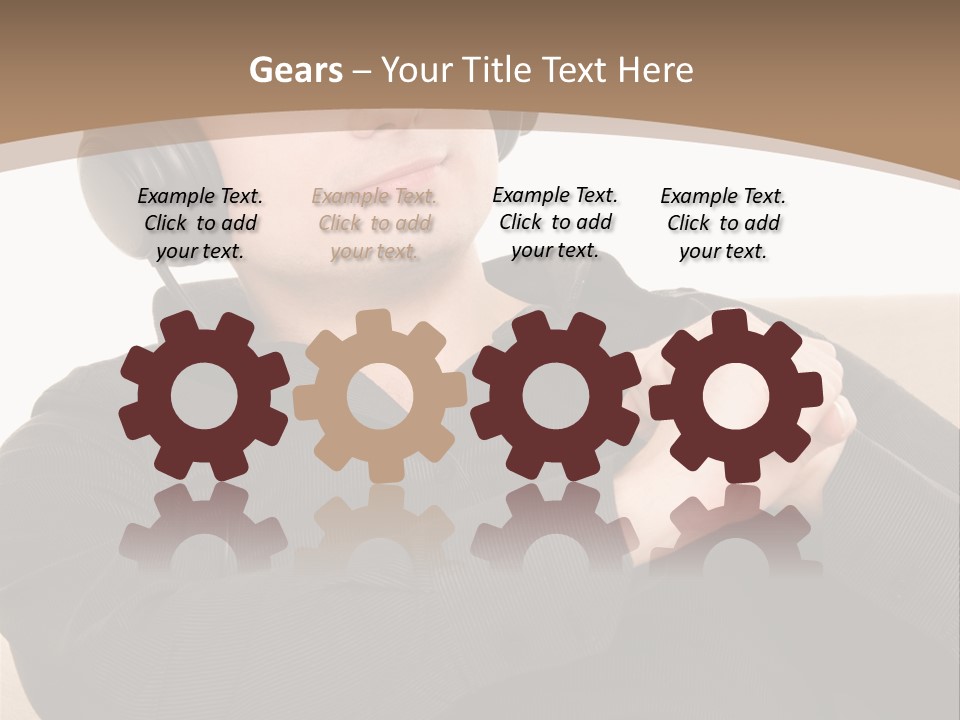 Relaxation Smiling Male PowerPoint Template