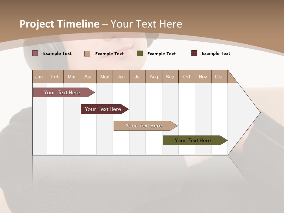 Relaxation Smiling Male PowerPoint Template