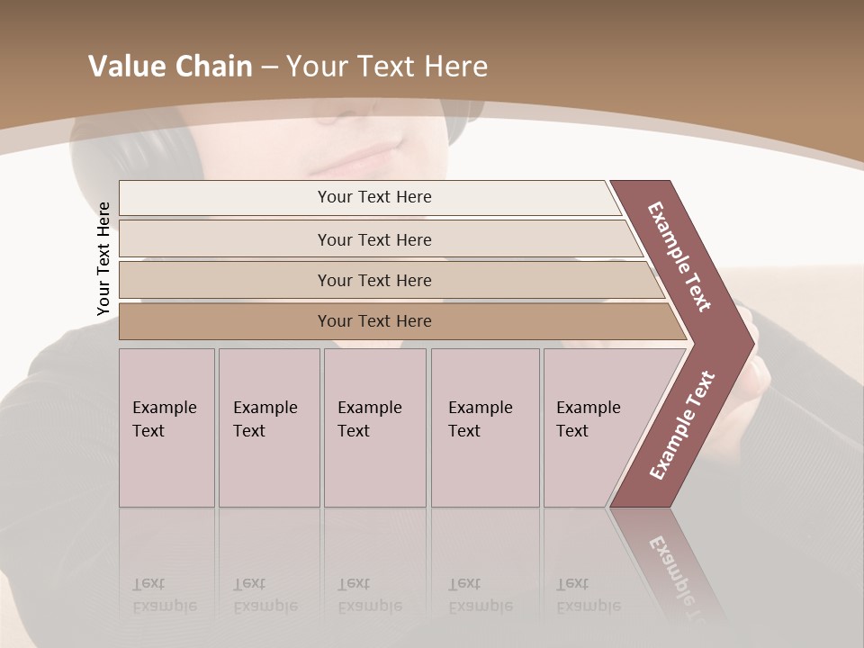 Relaxation Smiling Male PowerPoint Template