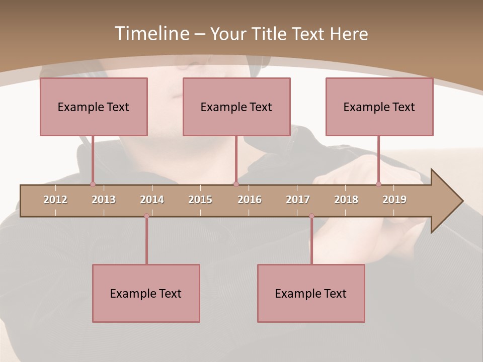 Relaxation Smiling Male PowerPoint Template