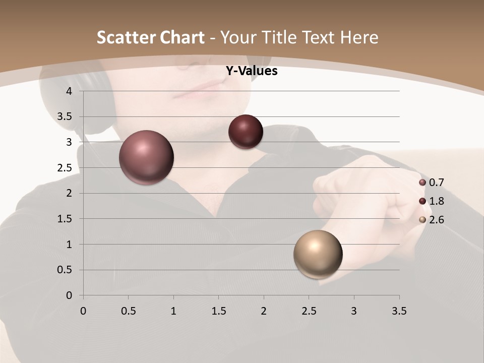 Relaxation Smiling Male PowerPoint Template