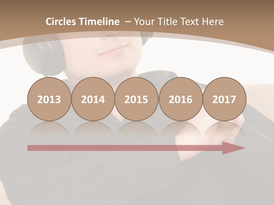 Relaxation Smiling Male PowerPoint Template