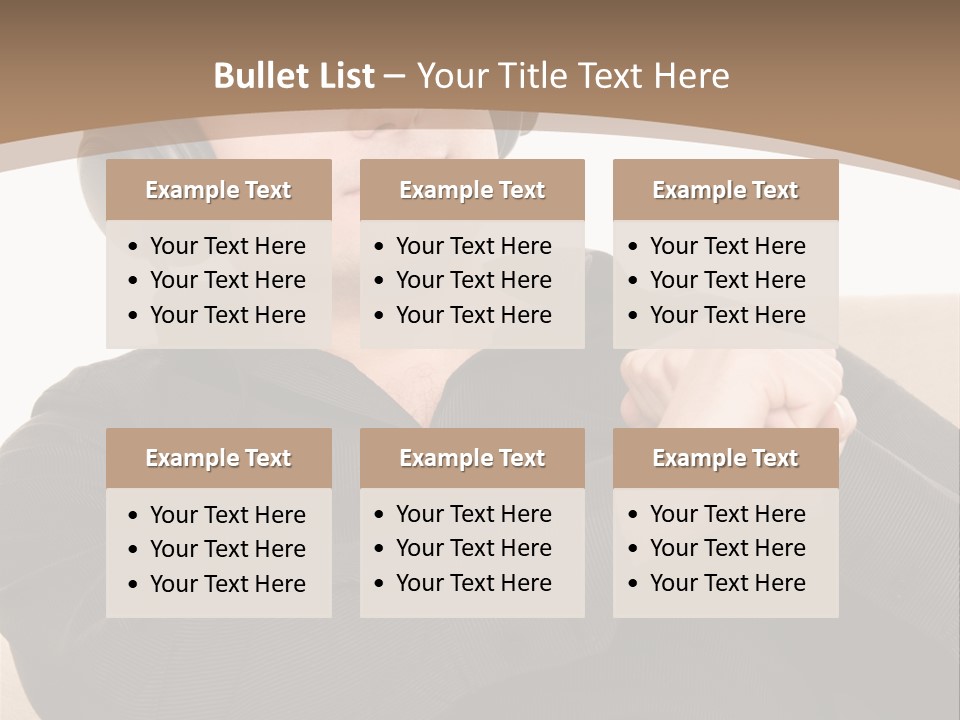 Relaxation Smiling Male PowerPoint Template