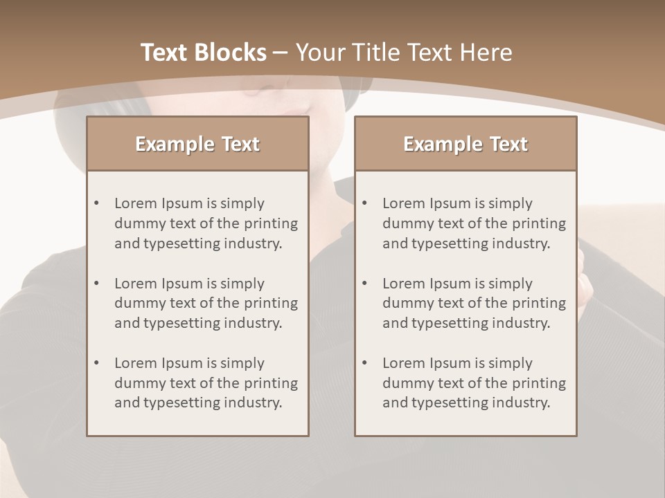 Relaxation Smiling Male PowerPoint Template
