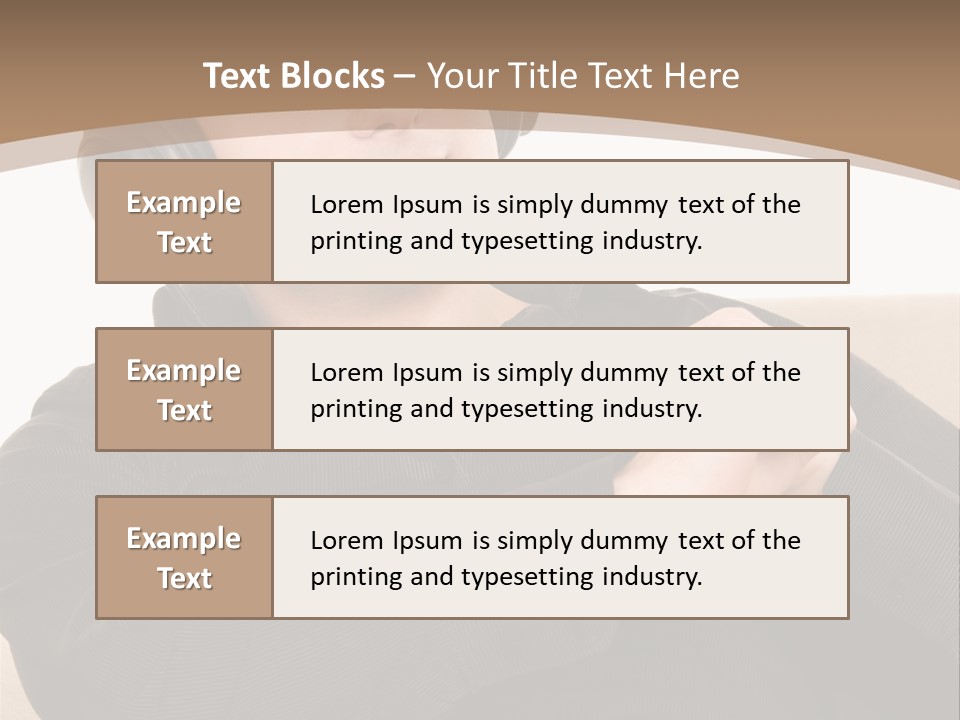 Relaxation Smiling Male PowerPoint Template