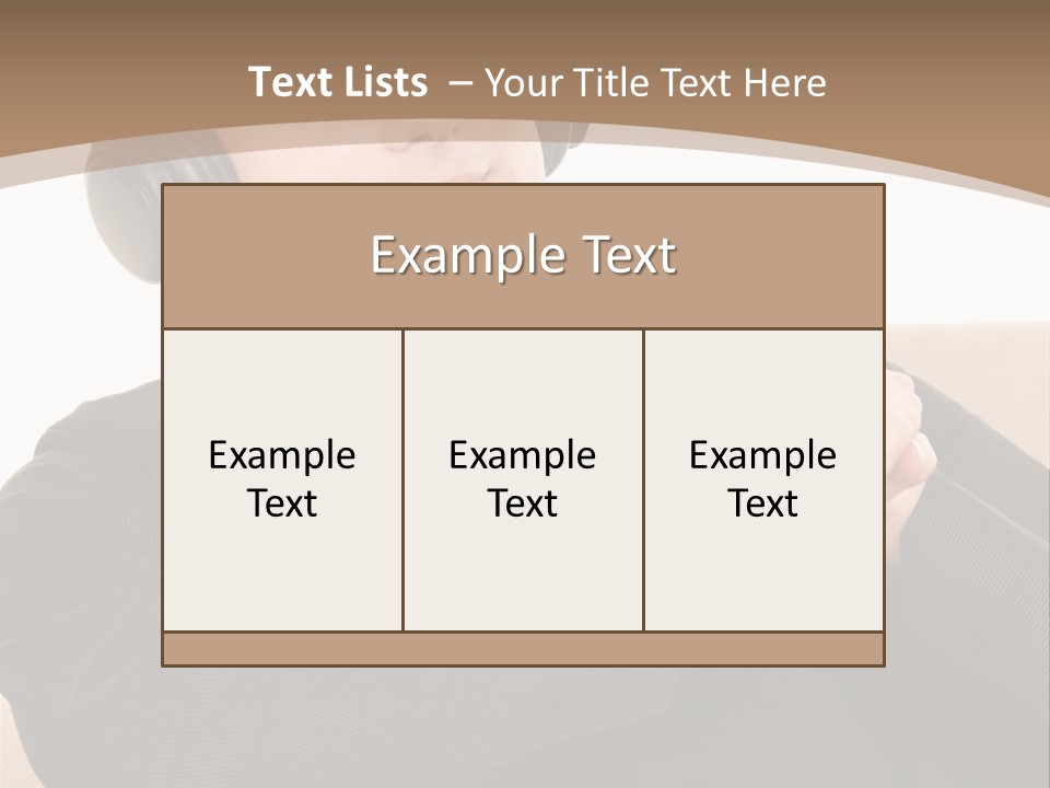 Relaxation Smiling Male PowerPoint Template