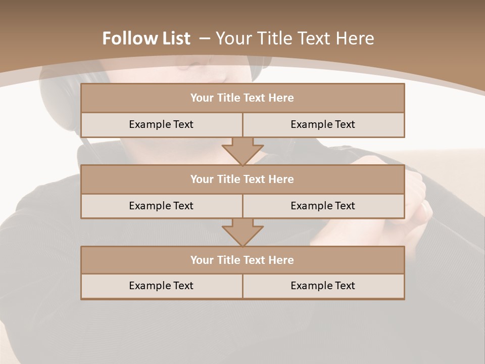 Relaxation Smiling Male PowerPoint Template