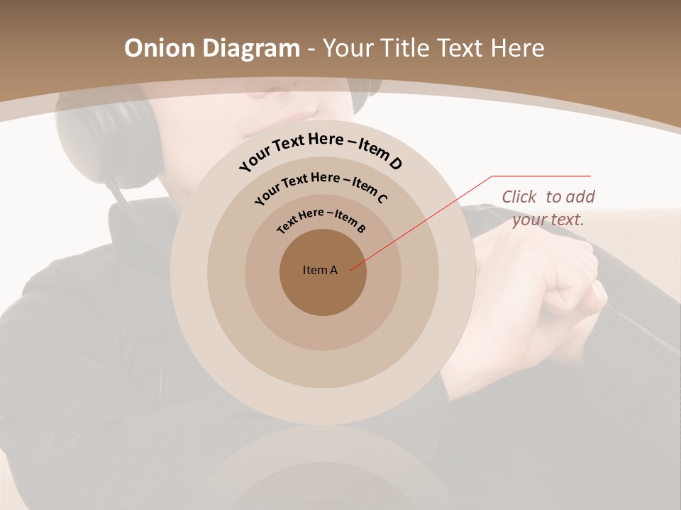 Relaxation Smiling Male PowerPoint Template