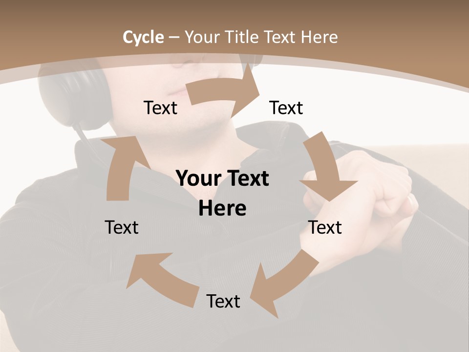 Relaxation Smiling Male PowerPoint Template