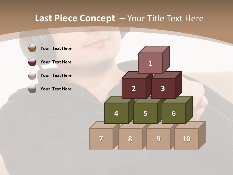 Relaxation Smiling Male PowerPoint Template