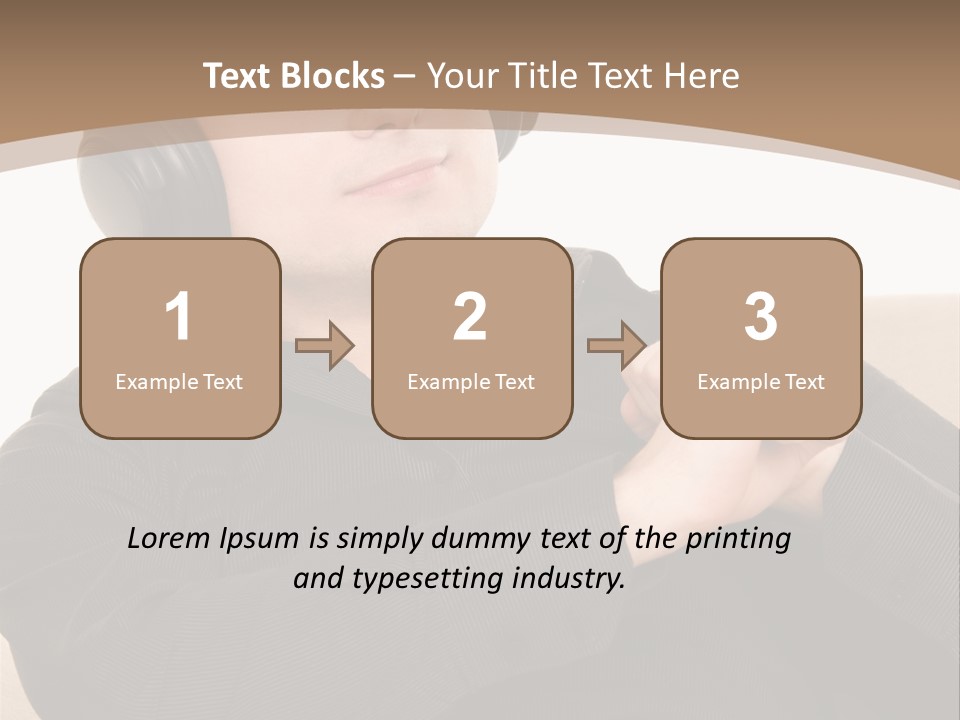 Relaxation Smiling Male PowerPoint Template