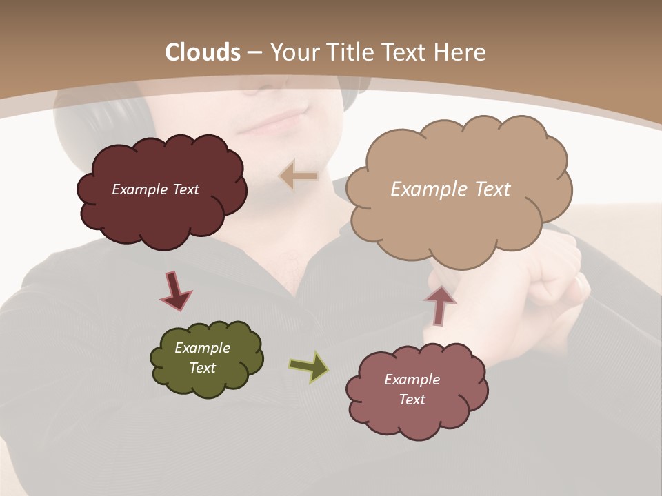 Relaxation Smiling Male PowerPoint Template