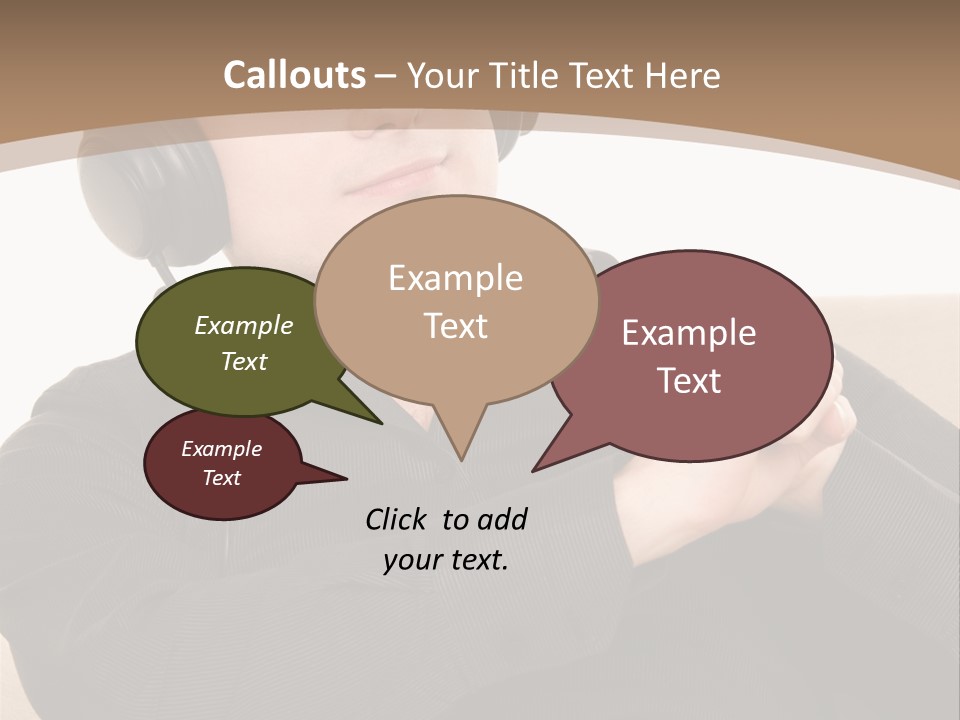 Relaxation Smiling Male PowerPoint Template