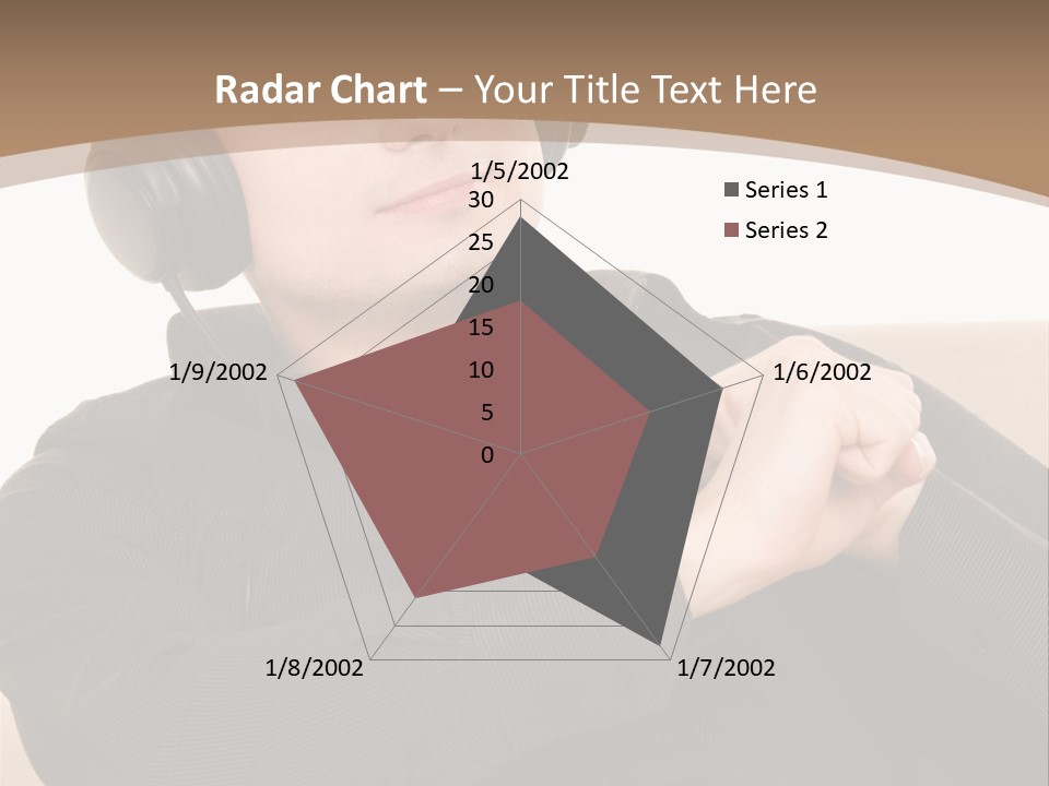 Relaxation Smiling Male PowerPoint Template