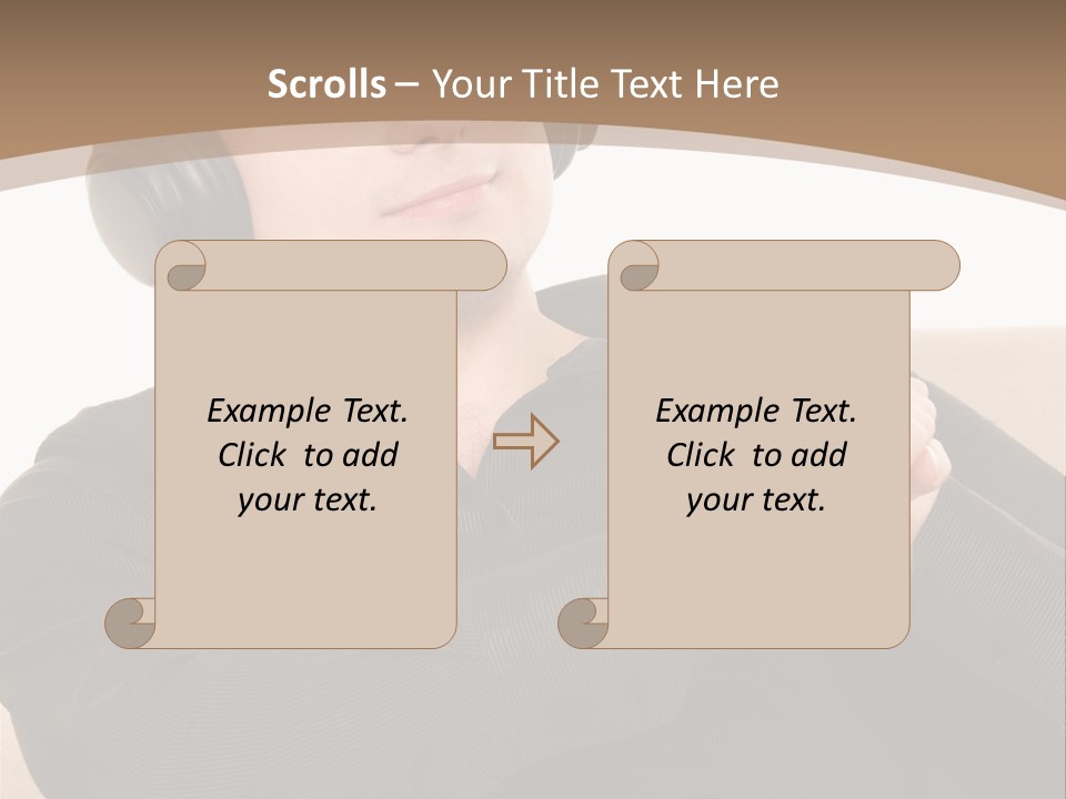 Relaxation Smiling Male PowerPoint Template
