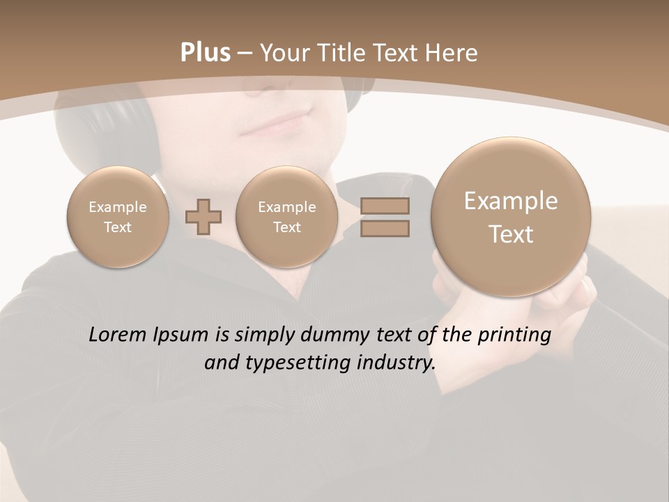 Relaxation Smiling Male PowerPoint Template