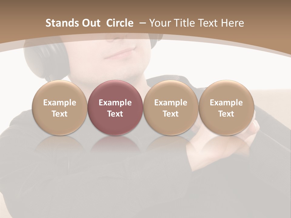 Relaxation Smiling Male PowerPoint Template