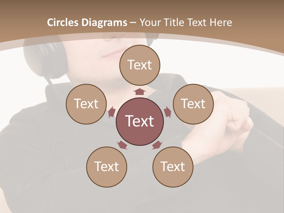 Relaxation Smiling Male PowerPoint Template