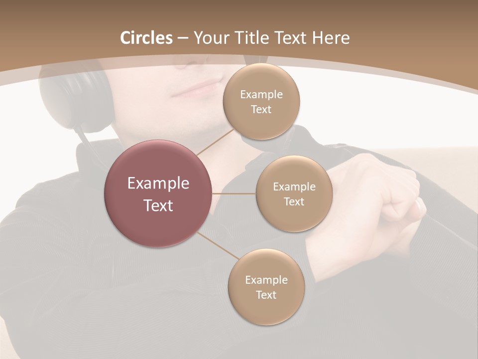 Relaxation Smiling Male PowerPoint Template