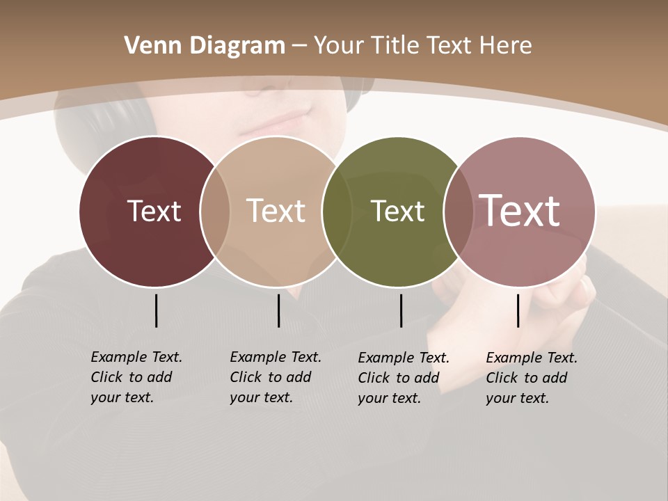 Relaxation Smiling Male PowerPoint Template