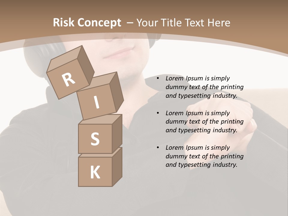 Relaxation Smiling Male PowerPoint Template