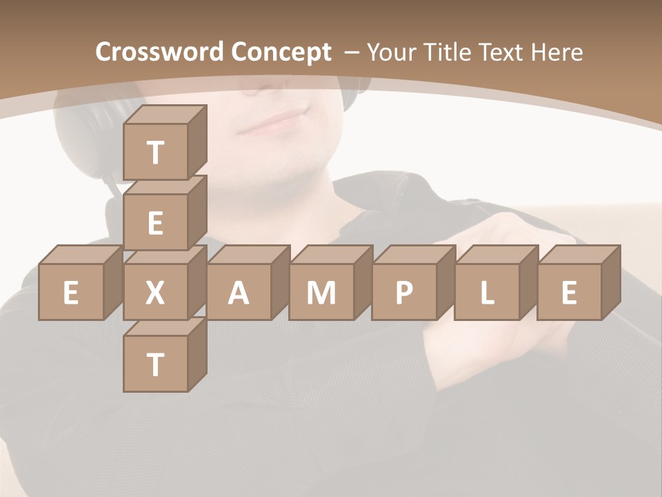 Relaxation Smiling Male PowerPoint Template