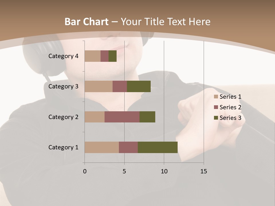Relaxation Smiling Male PowerPoint Template