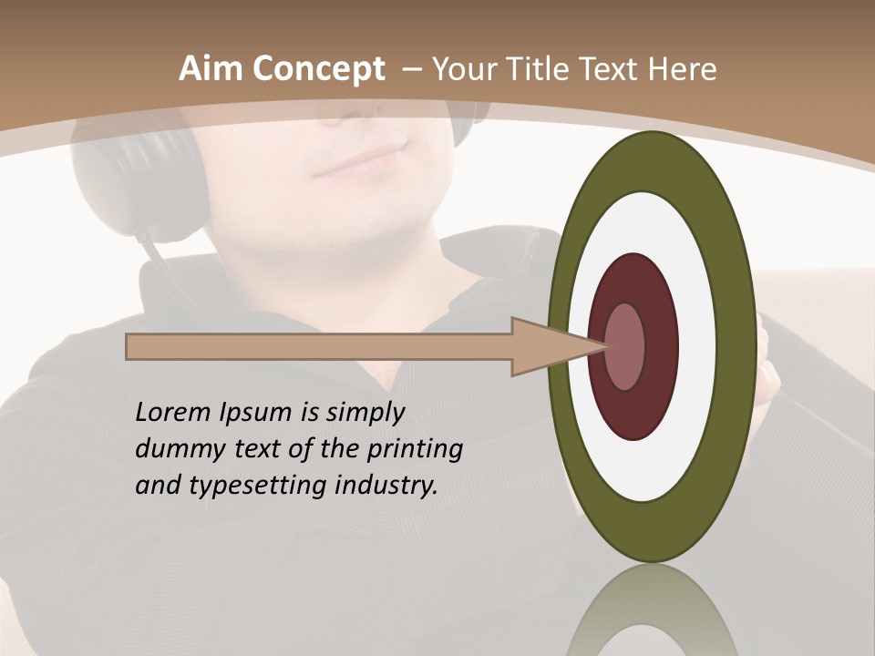 Relaxation Smiling Male PowerPoint Template