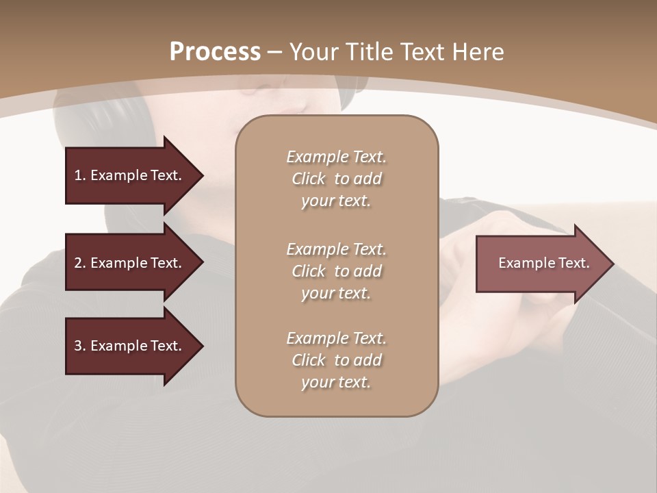 Relaxation Smiling Male PowerPoint Template