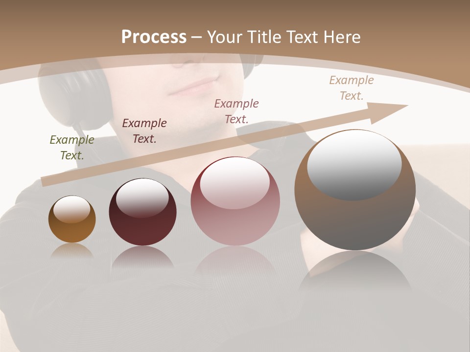Relaxation Smiling Male PowerPoint Template