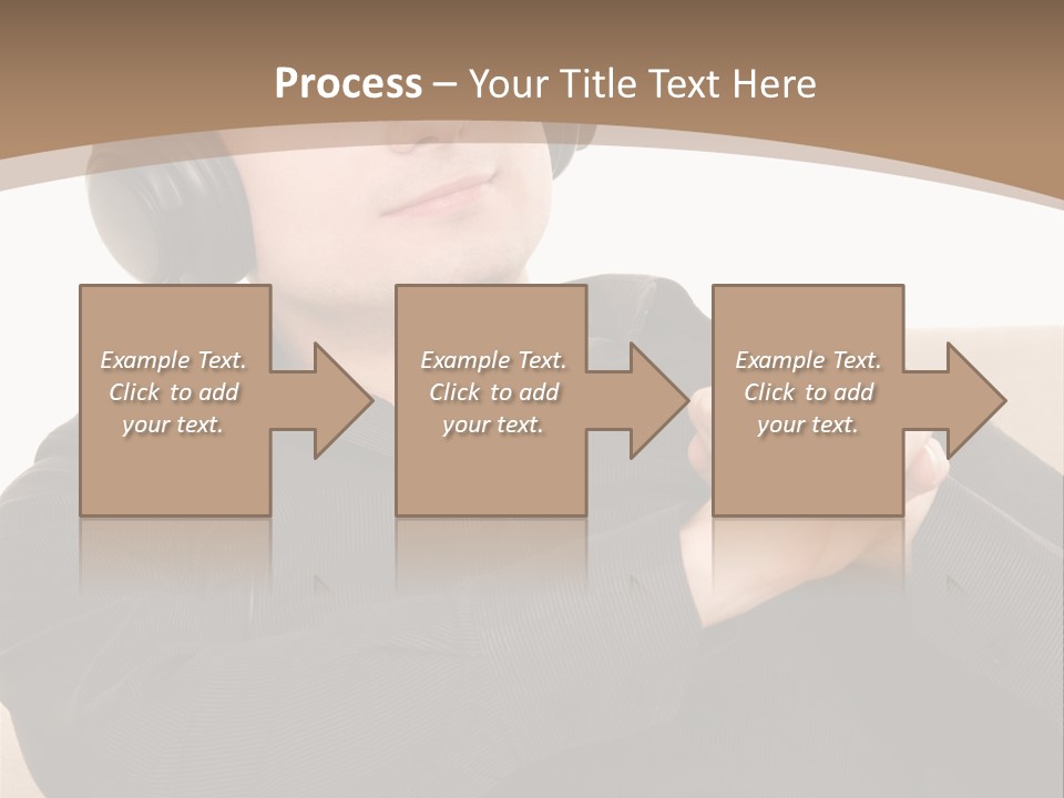 Relaxation Smiling Male PowerPoint Template