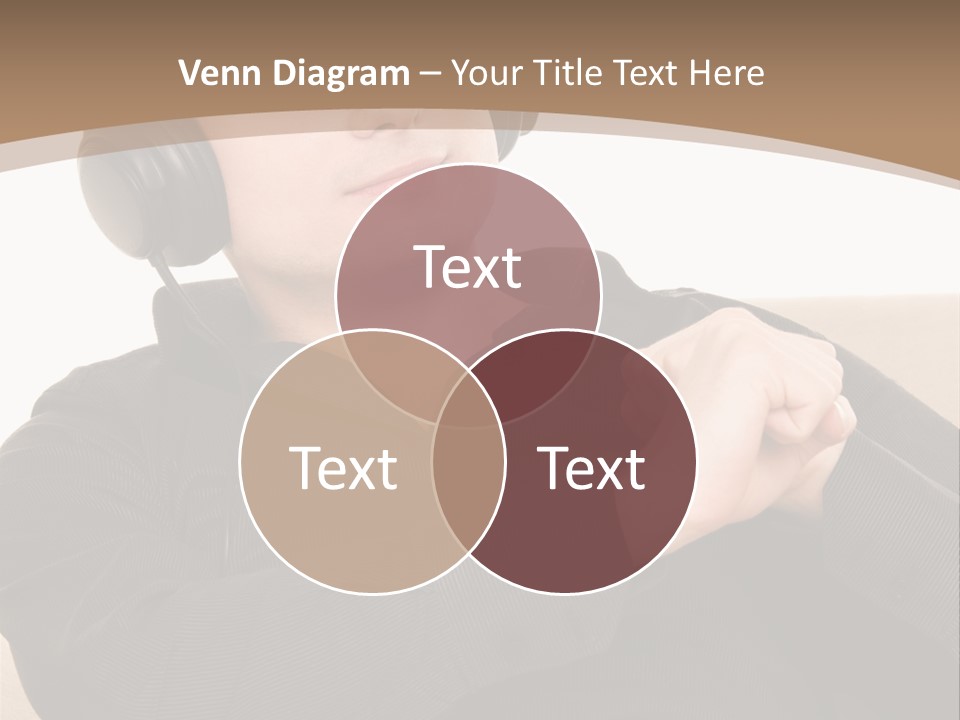 Relaxation Smiling Male PowerPoint Template