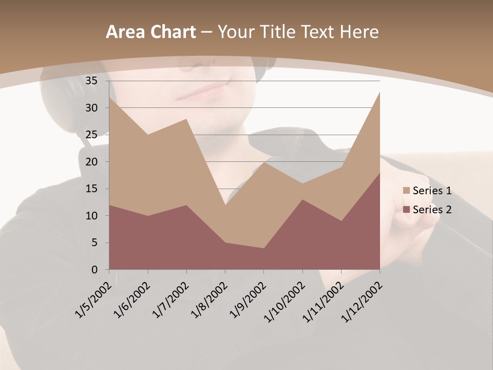 Relaxation Smiling Male PowerPoint Template