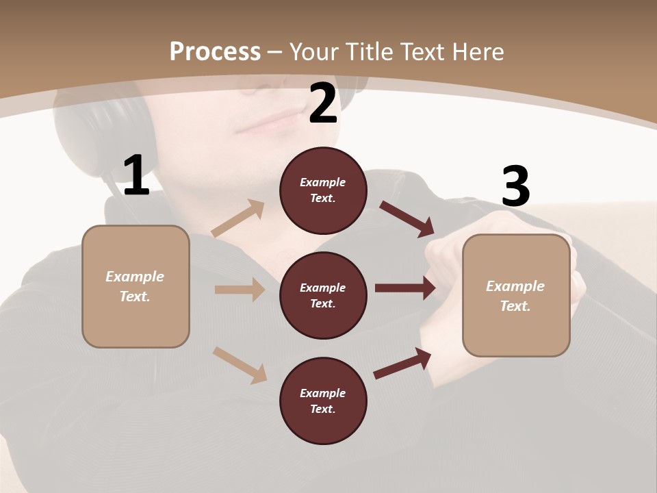 Relaxation Smiling Male PowerPoint Template