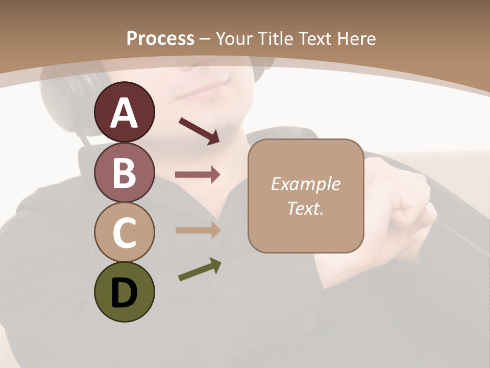 Relaxation Smiling Male PowerPoint Template
