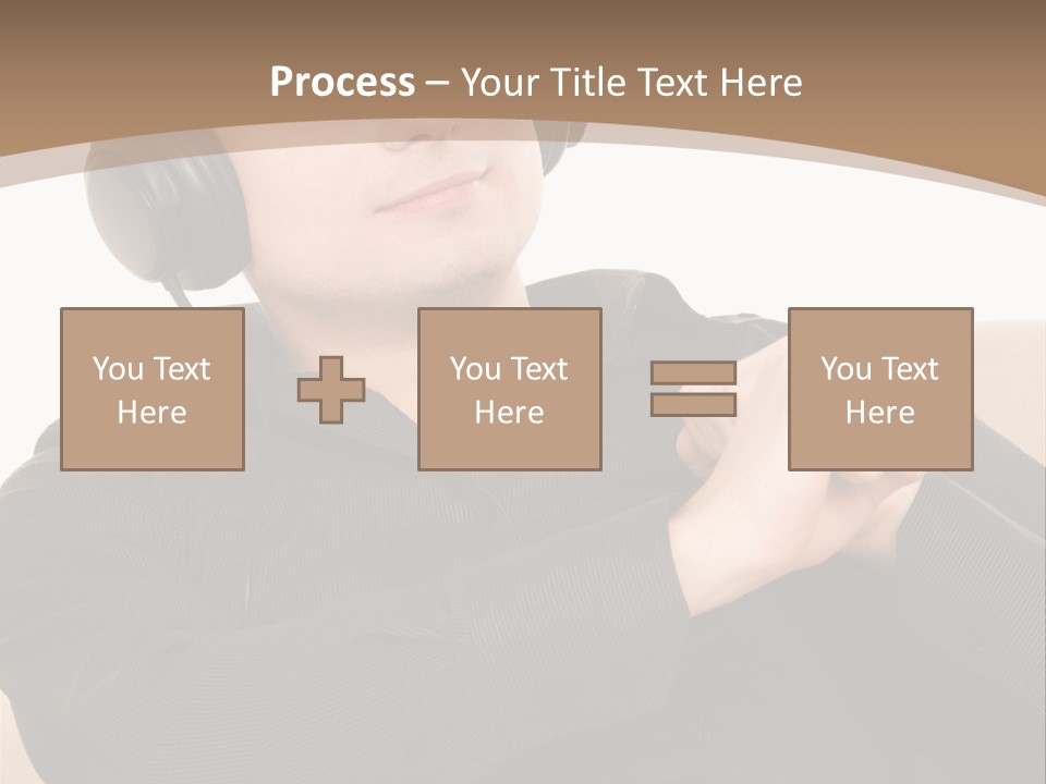 Relaxation Smiling Male PowerPoint Template