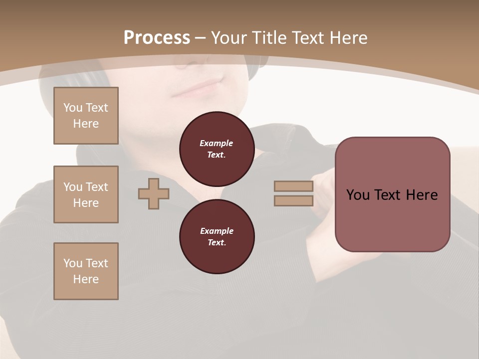 Relaxation Smiling Male PowerPoint Template
