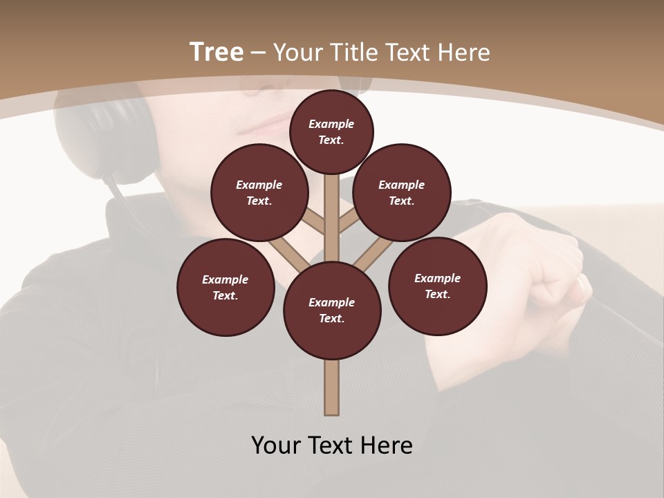 Relaxation Smiling Male PowerPoint Template