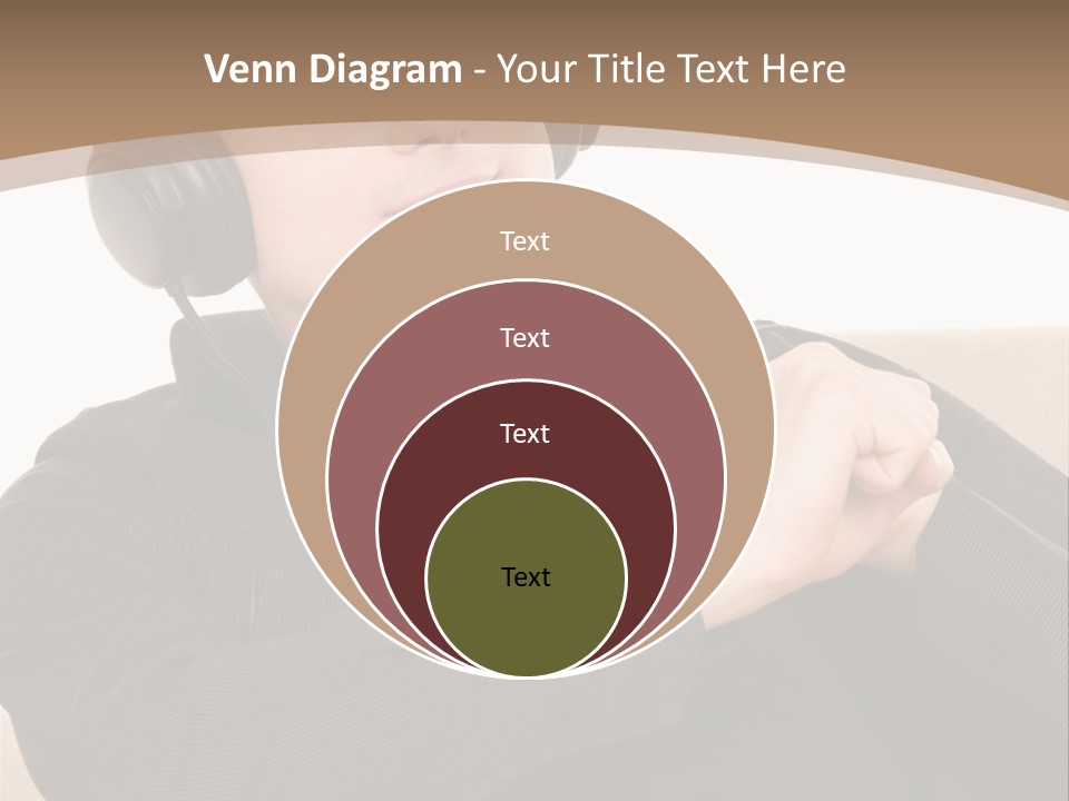 Relaxation Smiling Male PowerPoint Template