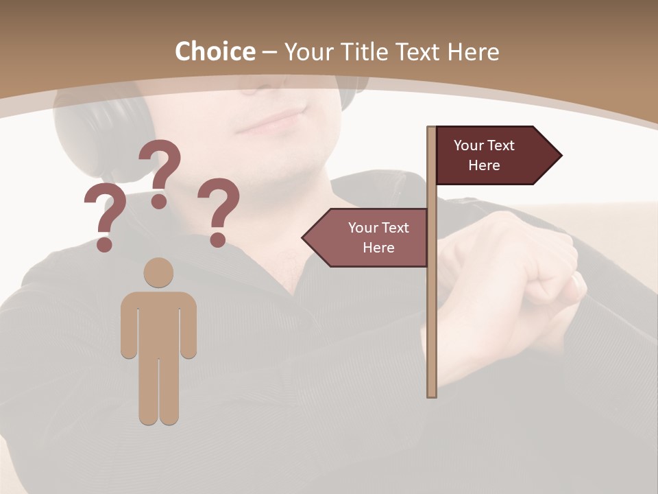 Relaxation Smiling Male PowerPoint Template