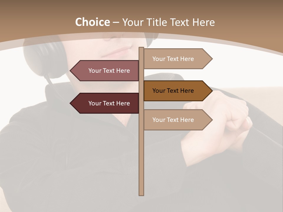 Relaxation Smiling Male PowerPoint Template