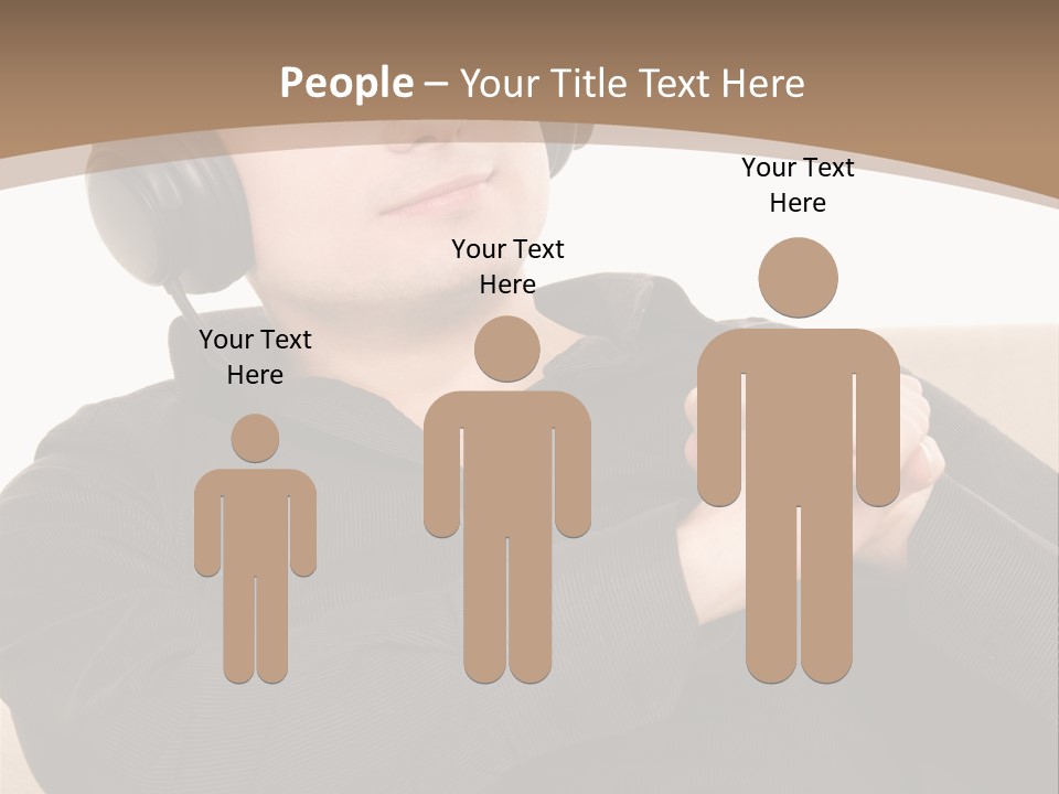 Relaxation Smiling Male PowerPoint Template