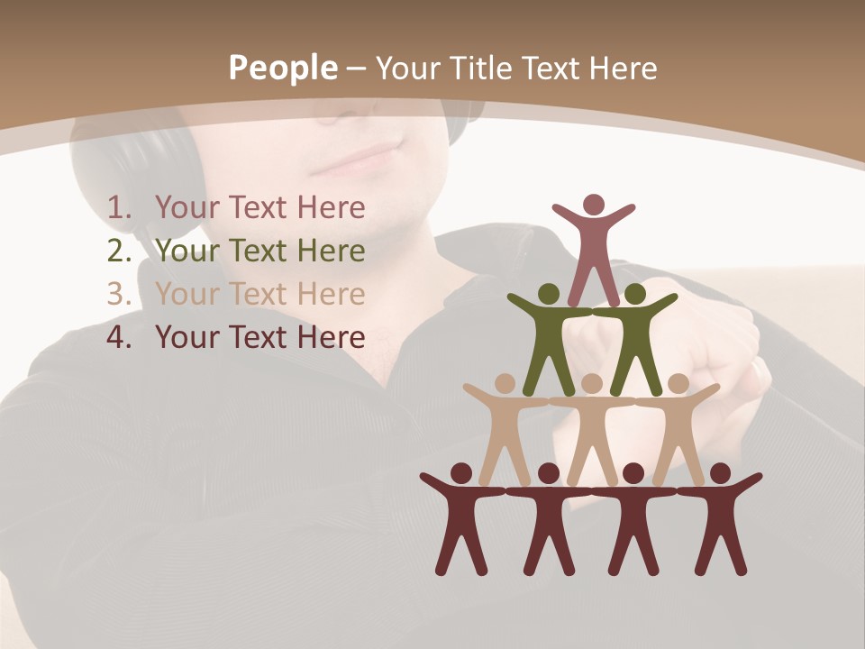 Relaxation Smiling Male PowerPoint Template